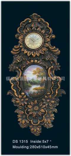 【厂家直销欧式复古手绘油画配钟皇室古典装修DS1315】价格,厂家,图片,塑料、树脂工艺品,福建省仙游县点石艺术发展-