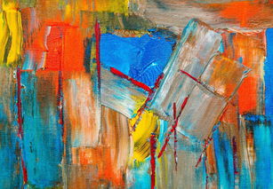 ppt素材 70幅油画的抽象涂鸦背景图片