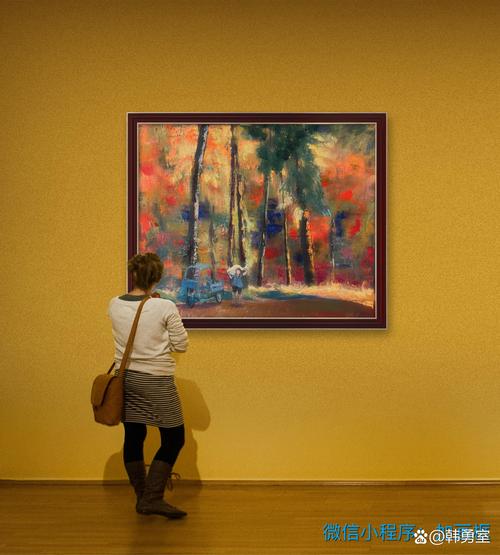 油画作品《乡间秋色