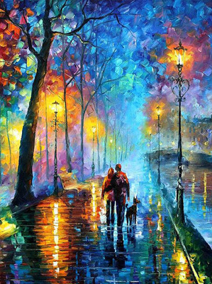 幸福的街道-油画