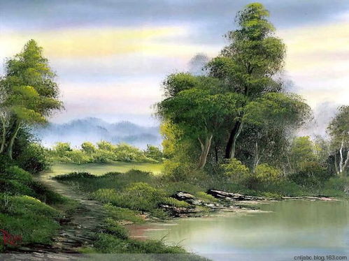 美国风景画家鲍伯鲁斯风景油画作品欣赏